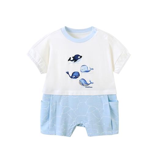 英氏婴儿连体衣男宝宝夏季印花短袖休闲哈衣爬服YRHBJ21141A01 商品图4