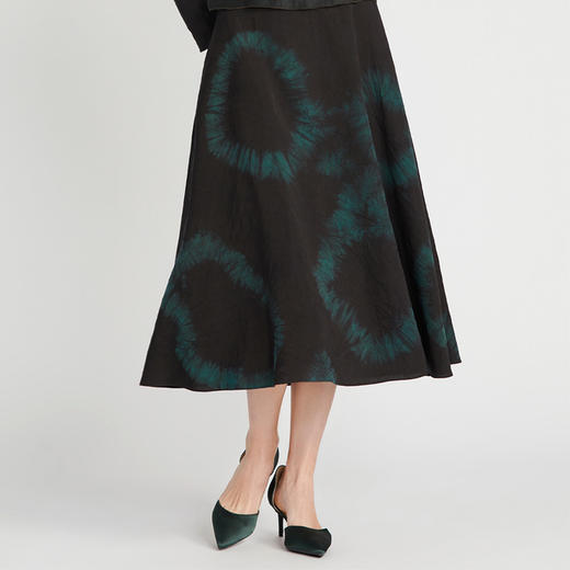 TANGY Collection天意精品莨绸香云纱真丝桑蚕丝扎染半裙 商品图4