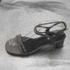 lFGJ 11803时尚水钻格力特细带中跟女凉鞋 商品缩略图7