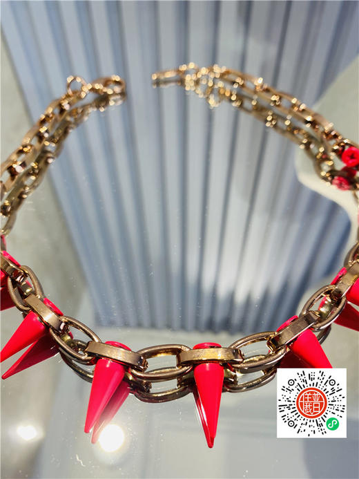 限量版本頸鏈玫瑰金襯螢光玫紅釘！ 商品图3