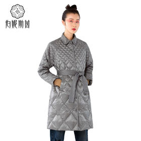 【伯妮斯茵】相思灰色羽绒服--《冬季时尚系列》6R5326