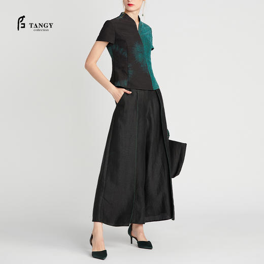TANGY Collection/天意精品2021年春夏新品落禾系列莨绸扎染上衣 商品图0