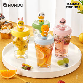 老米优品 /《薇娅推荐 NONOO公仔吸管杯》 KAKAO FRIENDS联名款网红卡通公仔吸管杯！倒杯不洒水 ，防呛设计，自带卡通防尘塞，送配套主题贴纸！430ml！