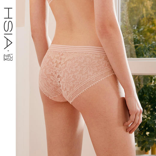 性感内裤女夏季薄款小流苏蕾丝纯棉裆底舒适无痕中腰平角裤HSIA遐 商品图0