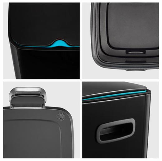 优百纳爵士系列 欧式方形不锈钢垃圾桶家用脚踏式 厨房客厅办公室 商品图3