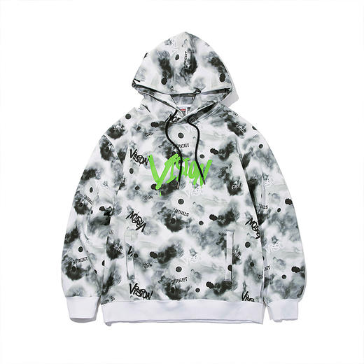 【限时价：169】宽松版公路涂鸦胶浆印花连帽套头卫衣V203NB2006 商品图3