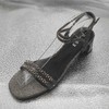 lFGJ 11803时尚水钻格力特细带中跟女凉鞋 商品缩略图6