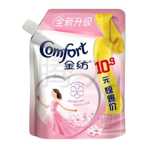 【亚欧超市】金纺衣物护理剂柔顺剂液 淡雅樱花900ml 商品图0