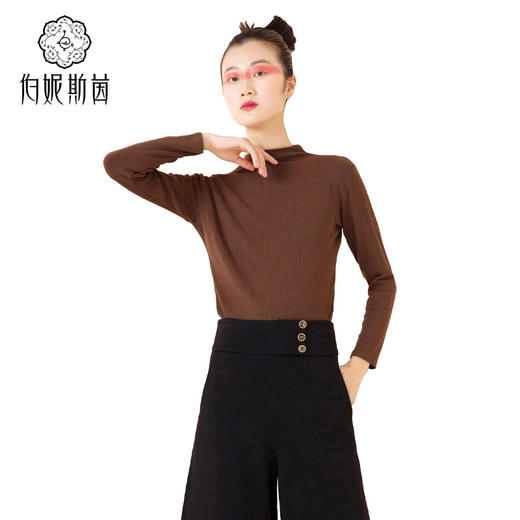 【伯妮斯茵】漆黑色高腰阔腿裤女简约大气长裤--修姱--浪漫觉醒《离骚》1L5281 商品图1