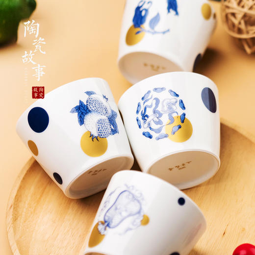 陶瓷故事陶瓷水杯手工茶杯白瓷盏品茗杯子日式猪口杯大容量主人杯 商品图2