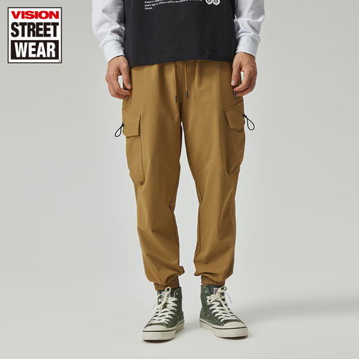 【限时价：169】梭织长裤男女同款经典版型多口袋旋涡图下装V203ND2009 商品图3