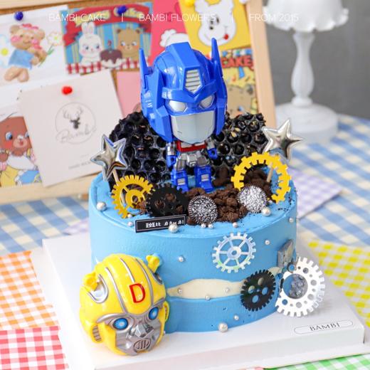 变形金刚大黄蜂擎天柱蛋糕 商品图2