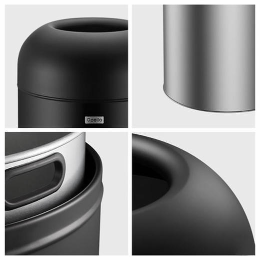 优百纳 莫卡系列高档商用大容量无盖垃圾桶开口不锈钢超大号茶饮店 商品图3