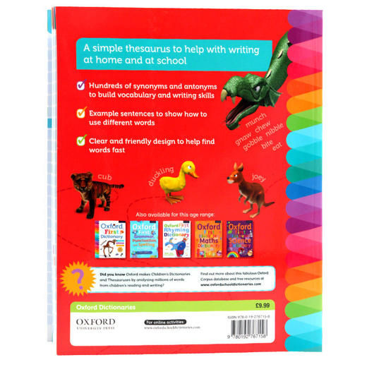 英文原版 牛津儿童近义词图解字典 Oxford First Thesaurus 英英字典 工具书单 商品图1