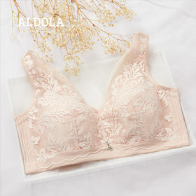 雅黛丽品牌内衣女薄款大胸显小聚拢无钢圈调整型收副乳防下垂文胸