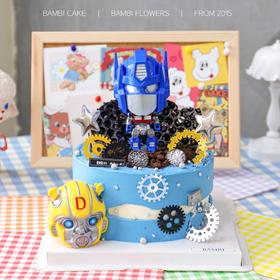 变形金刚大黄蜂擎天柱蛋糕