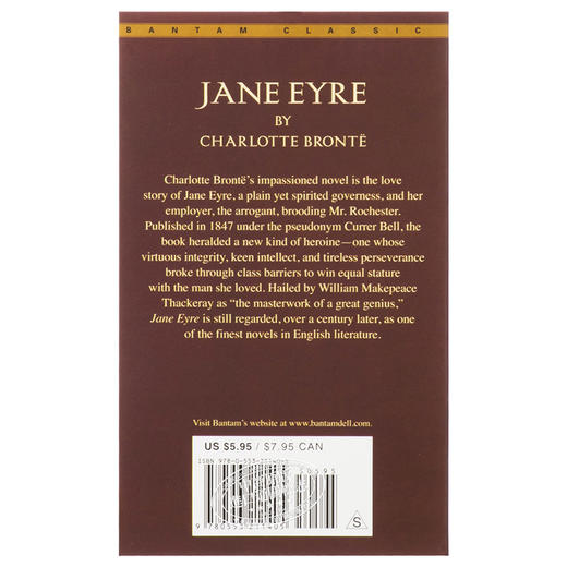 预售 【中商原版】简爱 jane Eyre 英文原版小说 英文版  Bantam Classics: Jane Eyre 世界经典文学著作名著 商品图1