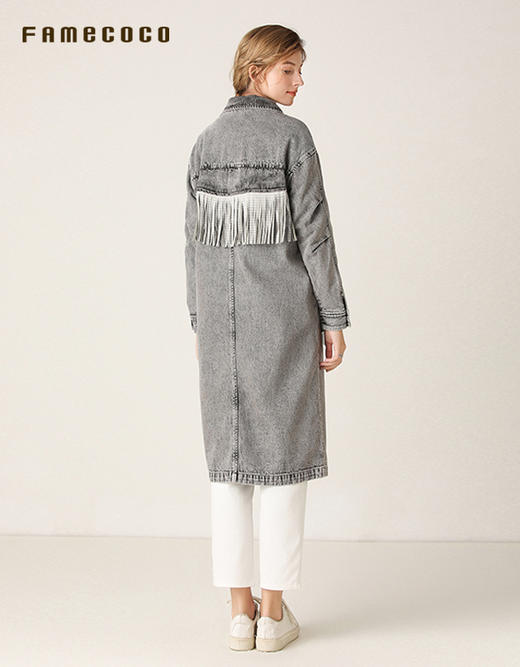 Famecoco范可儿时尚牛仔风衣外套F201AA014 商品图6