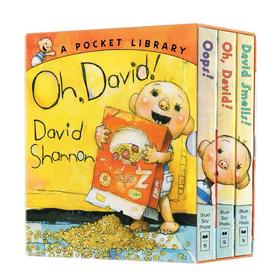 【宝莉爹书单 0-3岁】英文原装进口原版书 Oh, David!: A Pocket Library Box Set