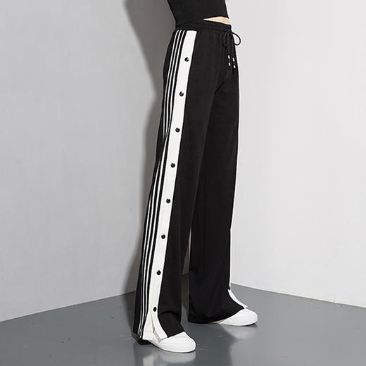 裁缝学苑AG147 侧开叉排扣运动裤子纸样女阔腿裤女裤版型裁剪夏天 商品图1