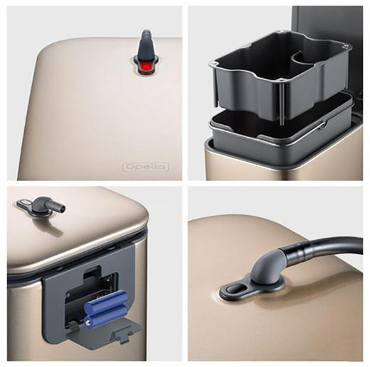 优百纳茶畔系列家用茶水桶不锈钢智能提醒茶渣垃圾桶 废水过滤 客厅办公室 商品图4