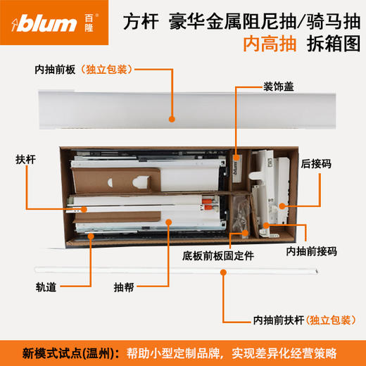 方杆内抽【豪华阻尼抽/骑马抽系列】 商品图6