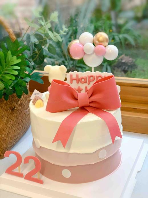 翻糖蝴蝶结奶油蛋糕 下单前请仔细阅读商品详情 商品图0