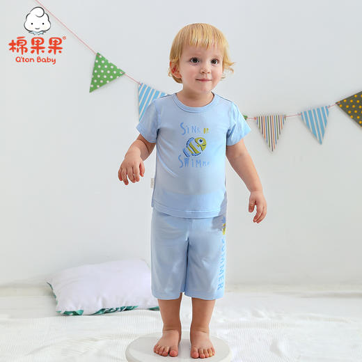 棉果果夏季新品内衣男童莫代尔套头T恤M211140421236 商品图0