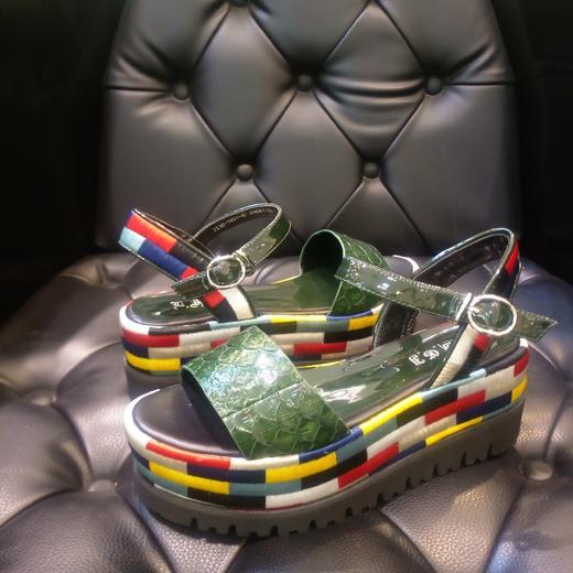 LFGJ  6602休闲松高底蛇皮凉鞋 商品图9