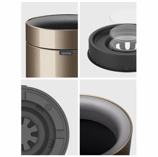 优百纳恒星系列欧式创意家用不锈钢垃圾桶 厨房客厅卧室办公室 开口无盖 商品图4