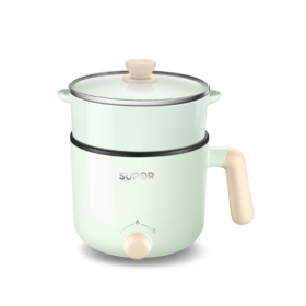 苏泊尔(SUPOR) H12YK29  电煮锅   600W/不沾内锅/蒸炖煮涮/极简旋钮/2档火力