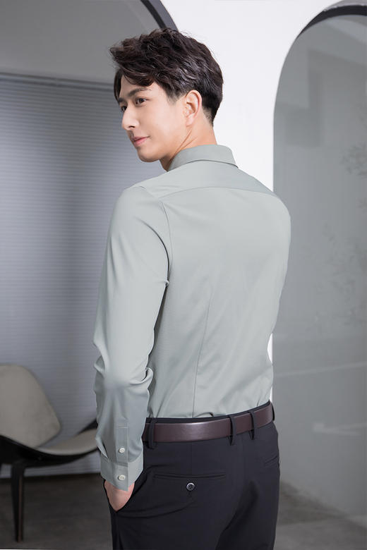 callisto凉感弹力针织衬衫  SQCSL121C 商品图3