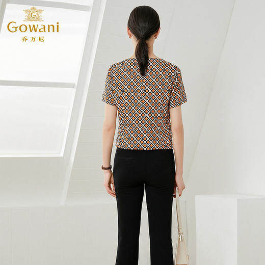 乔万尼真丝衬衫女新款简约收腰版型显瘦气质时尚EI2C780 商品图3