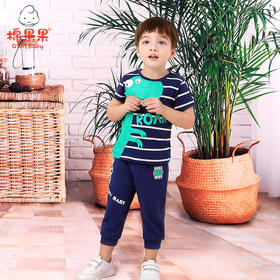 棉果果夏季男童氨棉汗布套头T恤M212140221253