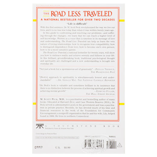 【中商原版】M斯科特.派克 少有人走的路：心智成熟的旅程 英文原版The Road Less Traveled 心理学杰作 经典畅销书籍 M. Scott Peck 商品图1