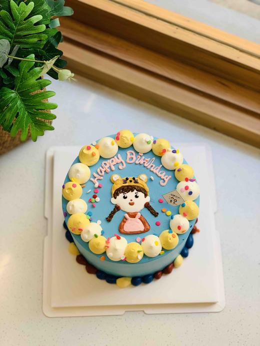 手绘女孩奶油蛋糕 下单前请仔细阅读商品详情 商品图0
