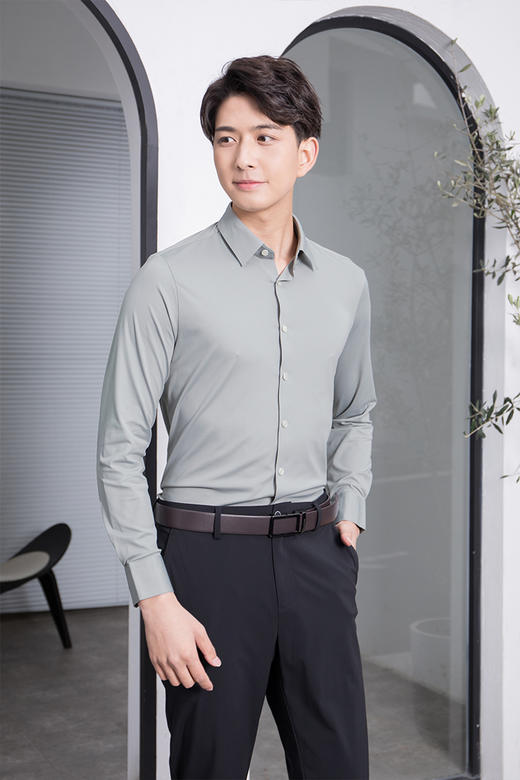 callisto凉感弹力针织衬衫  SQCSL121C 商品图0