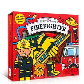 【益智游戏】 Let's Pretend: Firefighter Set 纸板书操作书 我来当消防员礼盒装游戏书小小角色扮演家过家家