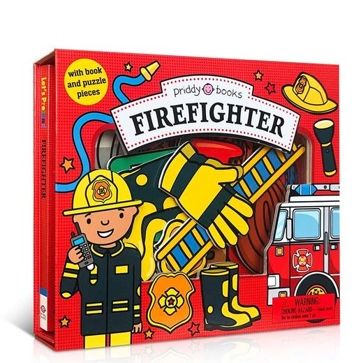 【益智游戏】 Let's Pretend: Firefighter Set 纸板书操作书 我来当消防员礼盒装游戏书小小角色扮演家过家家 商品图0