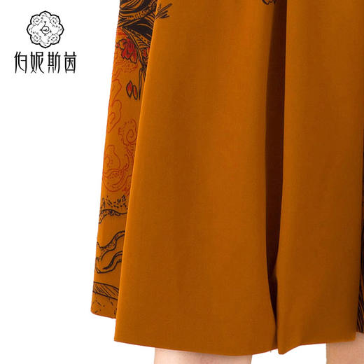 【伯妮斯茵】典雅气质V领收腰无袖琥珀色连衣裙--求索--浪漫觉醒《离骚》1S5282 商品图4