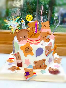 小熊插件奶油蛋糕 下单前请仔细阅读商品详情