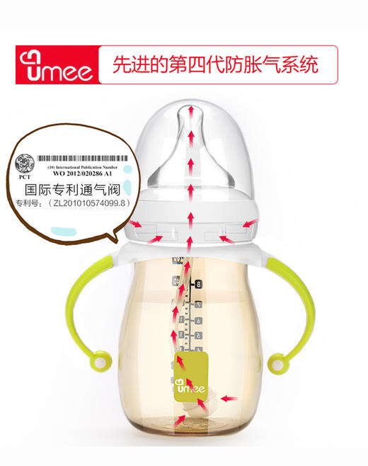 【荷兰UMEE】PPUS奶瓶 宽口径高温防胀气带手柄 160ml/260ml 商品图2