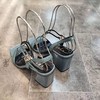 LFGJ 8505设计师款双带蛇纹皮中粗跟女凉鞋 商品缩略图9