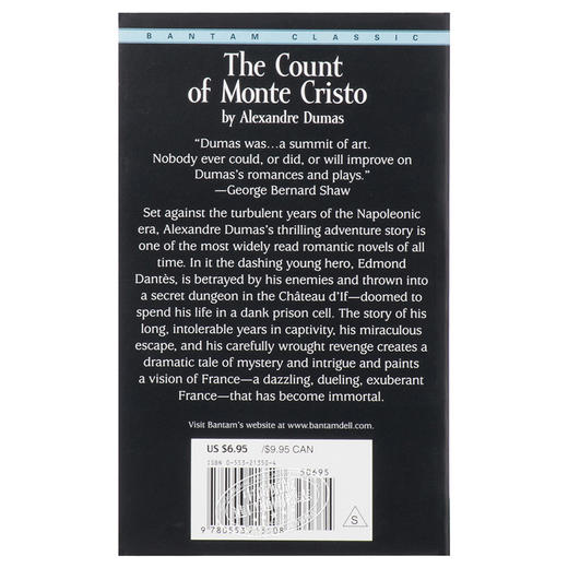 【中商原版】基督山伯爵英文原版小说英文版The Count of Monte Cristo 大仲马名著小说 英文原版书 进口英文小说 世界经典名书 商品图2