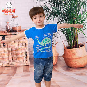 棉果果夏季男童氨棉汗布套头T恤M212140221254