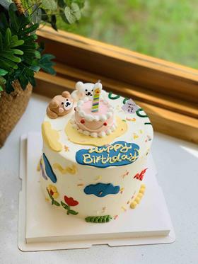 复古熊兔奶油蛋糕 下单前请仔细阅读商品详情