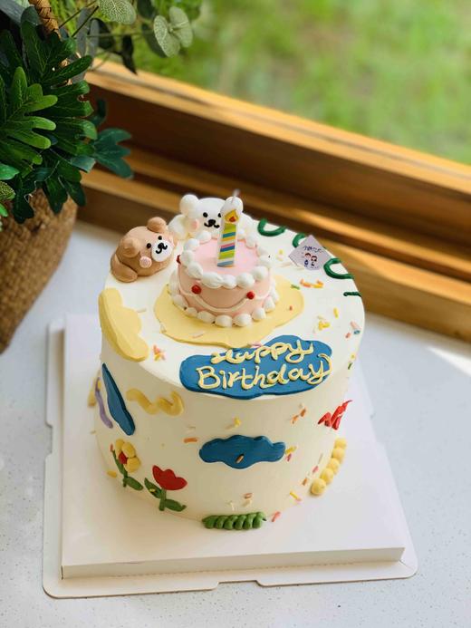 复古熊兔奶油蛋糕 下单前请仔细阅读商品详情 商品图0