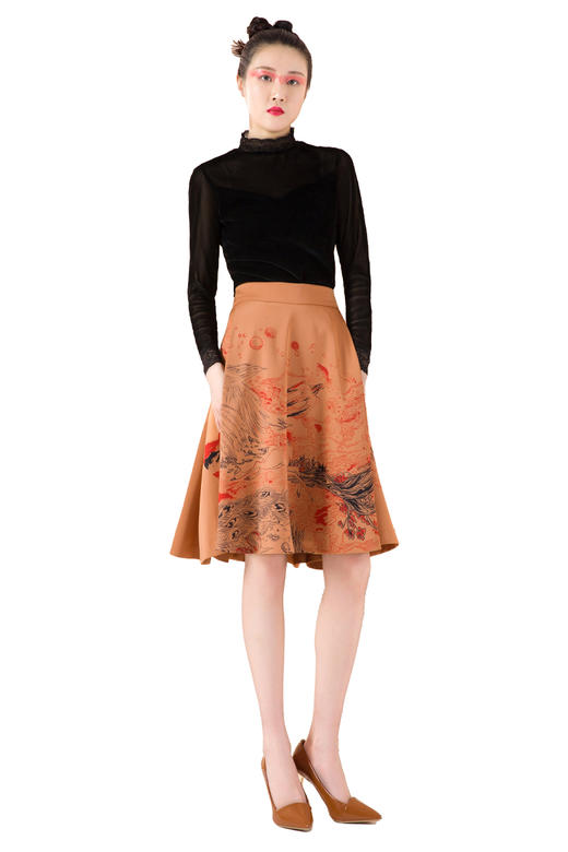 【伯妮斯茵】立领木耳边漆黑T恤--求索--浪漫觉醒《离骚》1T5286 商品图6