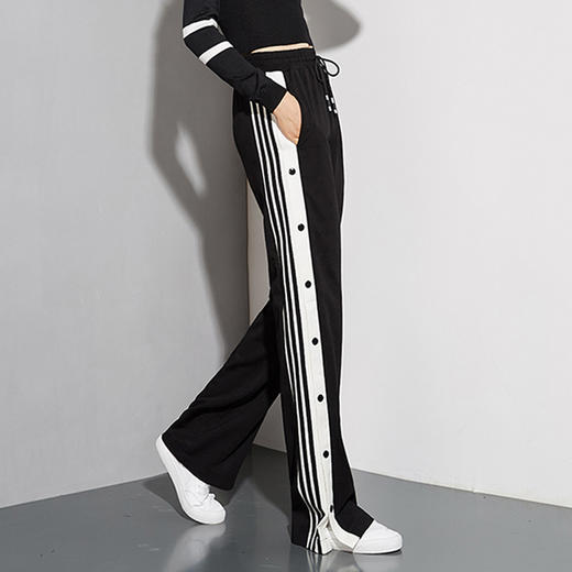 裁缝学苑AG147 侧开叉排扣运动裤子纸样女阔腿裤女裤版型裁剪夏天 商品图2