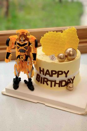 变形金刚大黄蜂奶油蛋糕 下单前请仔细阅读商品详情